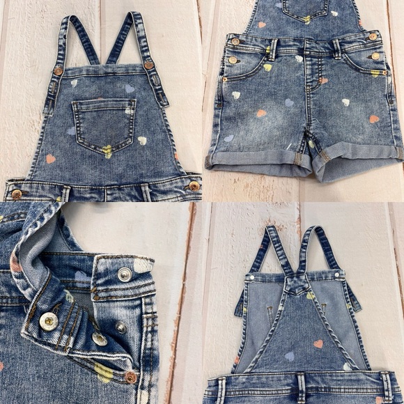 Cat & Jack Denim Overall Shorts, Size Youth SIZE M(7/8) - Picture 14 of 16